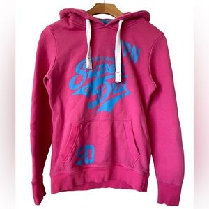 Superdry Premium Entry Fleece Hoodie in Pink